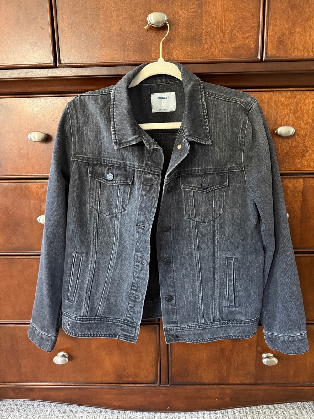 Old Navy Black Washed Denim Jacket
